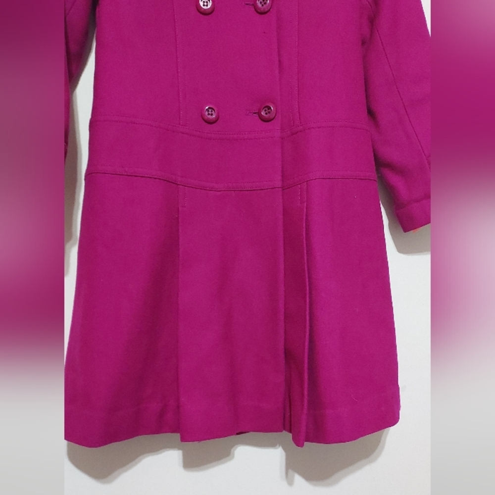 Rothschild Fuchsia Wool Coat Girl Sz-16 - Picture 5 of 9